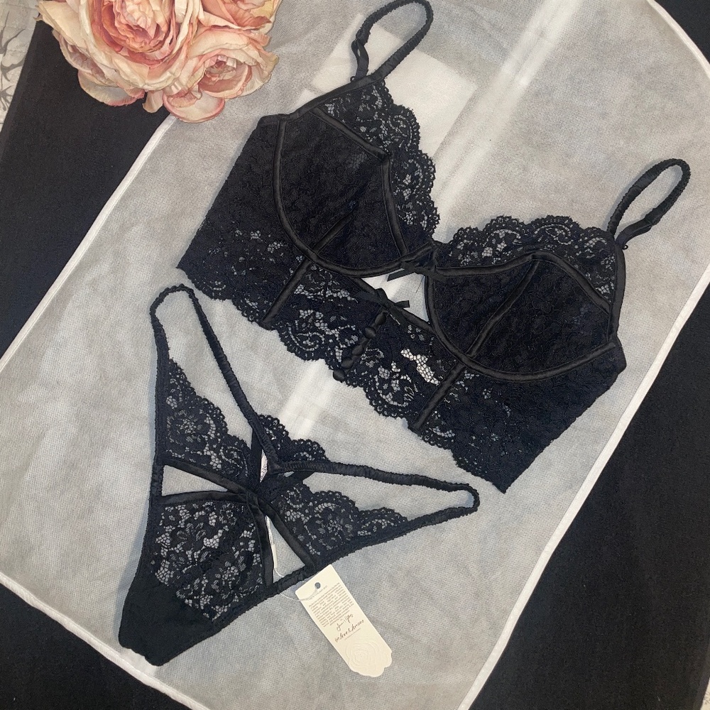 For Love and Lemons Creamsicle Lace Bra & Thong SET -NWT-Various Sizes